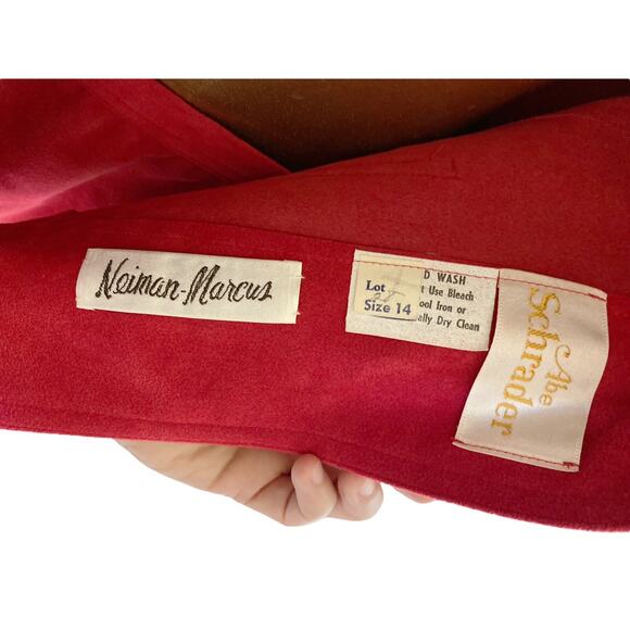 NEIMAN MARCUS Abe Scrader Womens Size 14 Vintage Faux Suede Jacket Skirt Set - Picture 12 of 16